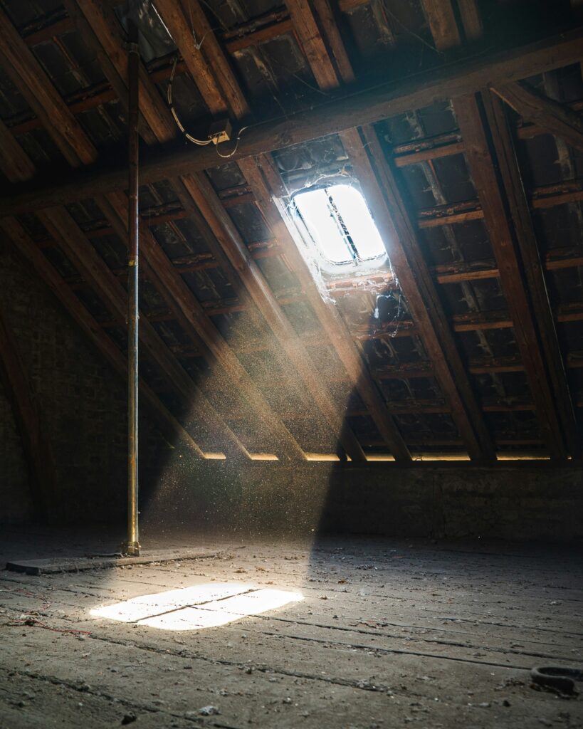 dirty attic space