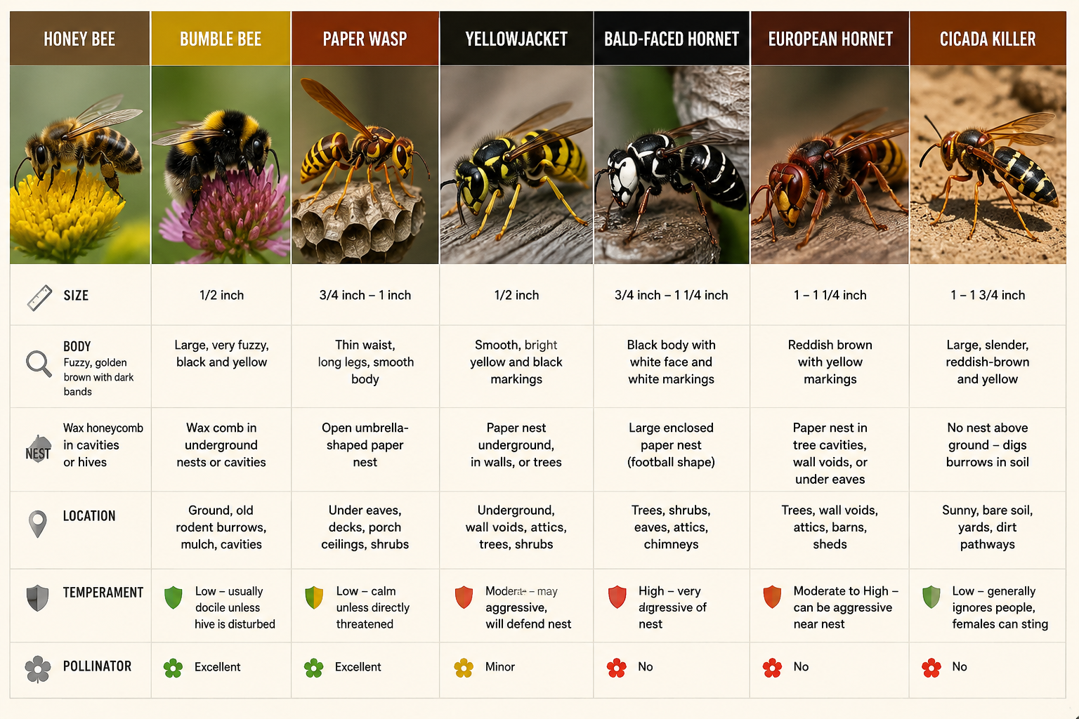 How To Tell The Difference Between Wasp, Bees, and Hornet | Kansas Identification Guide