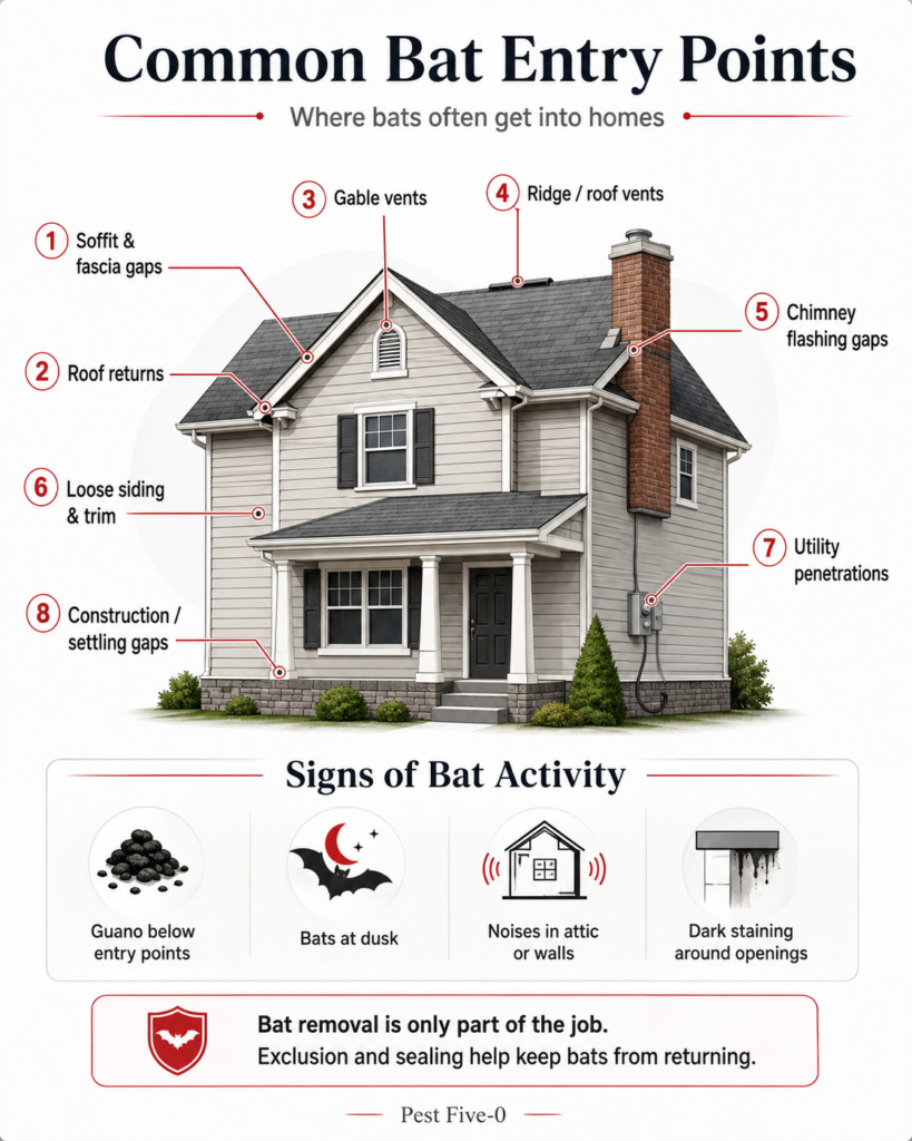 Bat entry points